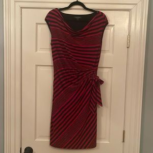 Ralph Lauren Red and Navy striped Dress EUC size 16